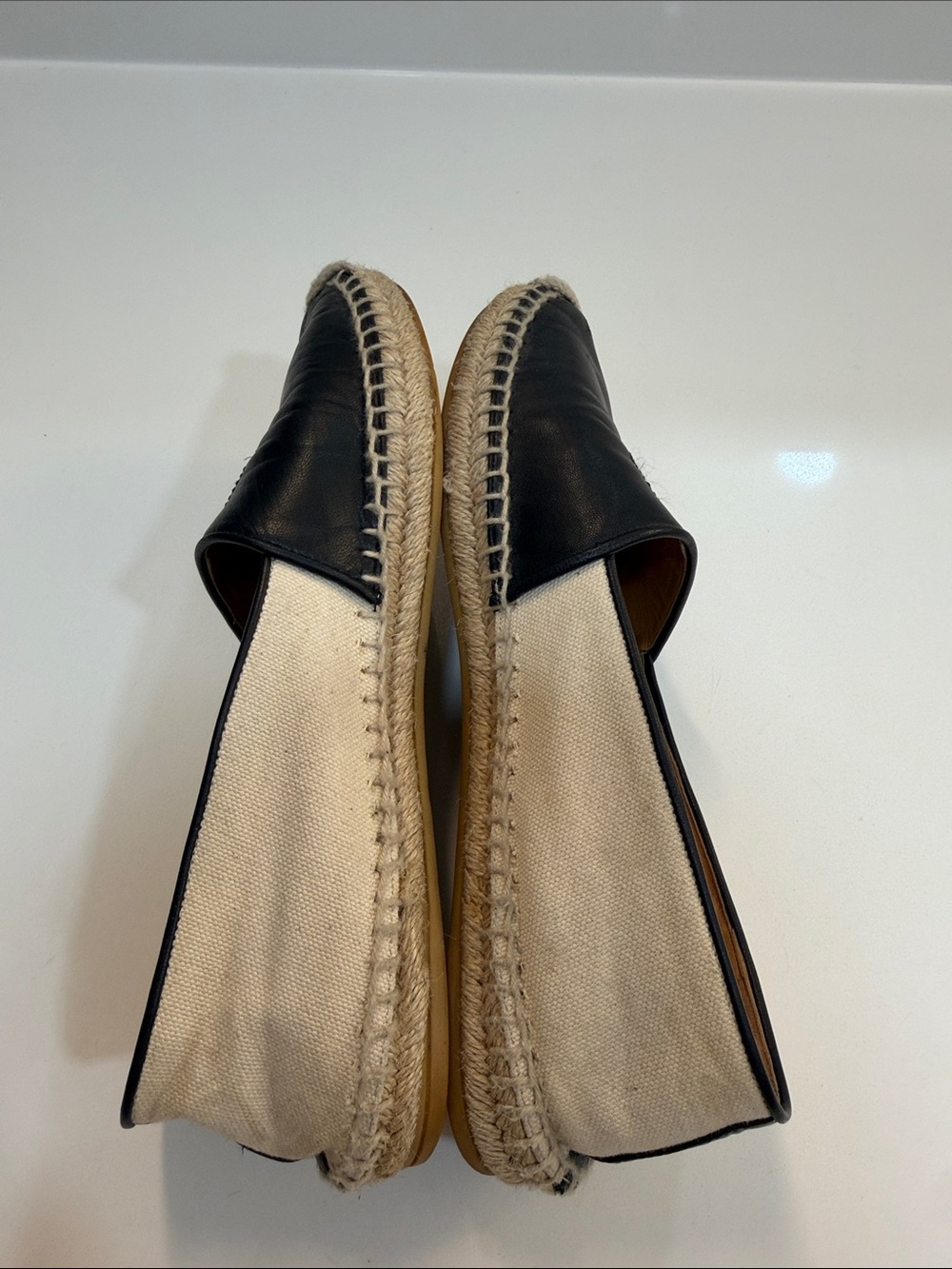 Gucci Black Leather Espadrille Slip-On Loafers - Picture 5 of 8